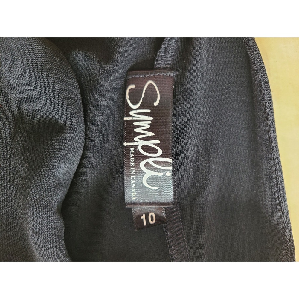 Sympli PeekaBoo Tunic Top 10 Black Stretch Minimalist Neutral Capsule Keyhole - Picture 8 of 11